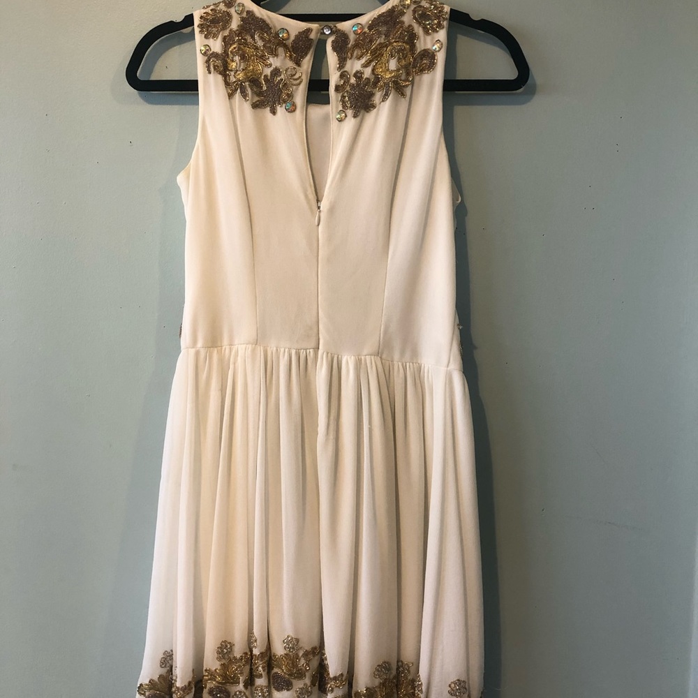 White and Gold sequence Dress
